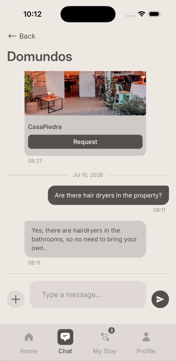 In-app chat