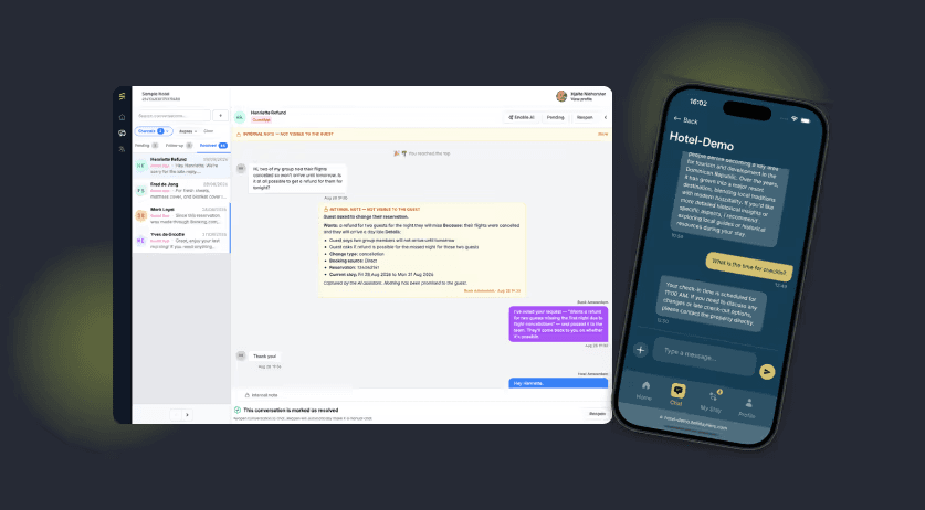 Eén inbox voor alle gastcommunicatie: sms, e-mail, WhatsApp en OTA-berichten
